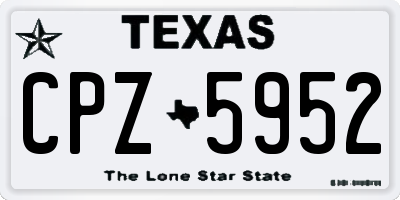 TX license plate CPZ5952