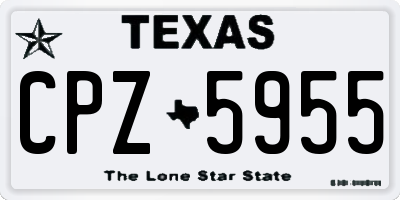 TX license plate CPZ5955