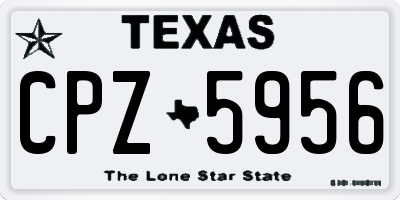 TX license plate CPZ5956