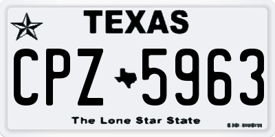 TX license plate CPZ5963