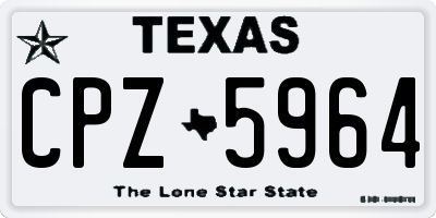 TX license plate CPZ5964