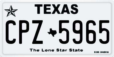 TX license plate CPZ5965