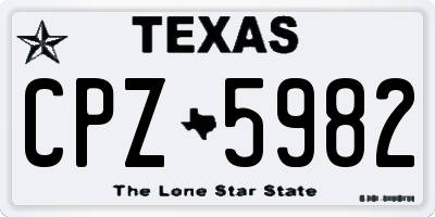 TX license plate CPZ5982