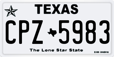 TX license plate CPZ5983