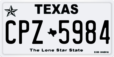 TX license plate CPZ5984