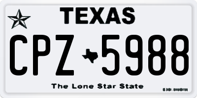TX license plate CPZ5988