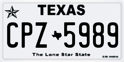TX license plate CPZ5989