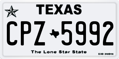 TX license plate CPZ5992