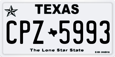 TX license plate CPZ5993