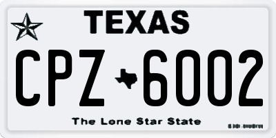TX license plate CPZ6002