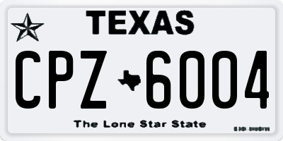 TX license plate CPZ6004