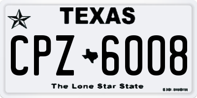 TX license plate CPZ6008