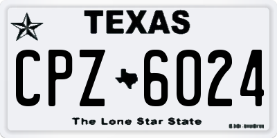 TX license plate CPZ6024