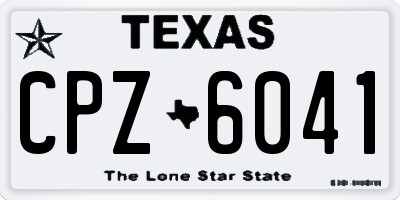 TX license plate CPZ6041