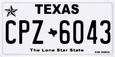 TX license plate CPZ6043