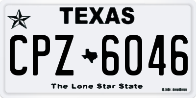 TX license plate CPZ6046