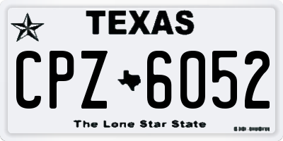 TX license plate CPZ6052
