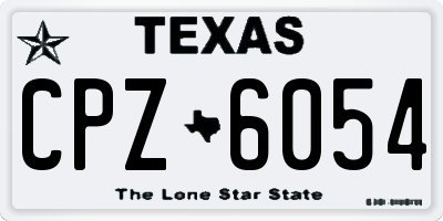 TX license plate CPZ6054