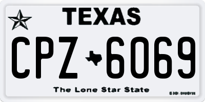 TX license plate CPZ6069
