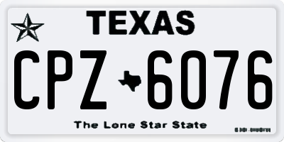 TX license plate CPZ6076