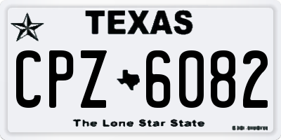 TX license plate CPZ6082