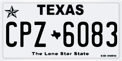 TX license plate CPZ6083