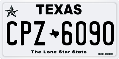 TX license plate CPZ6090