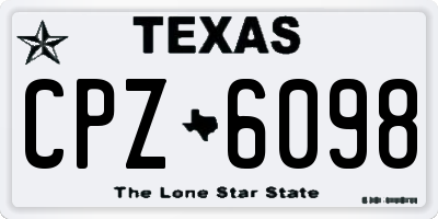 TX license plate CPZ6098