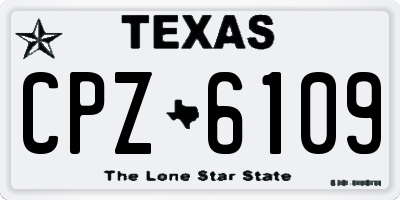 TX license plate CPZ6109