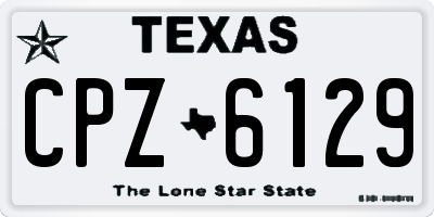 TX license plate CPZ6129