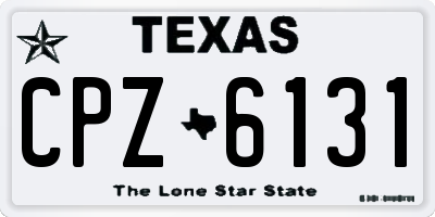 TX license plate CPZ6131