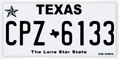 TX license plate CPZ6133