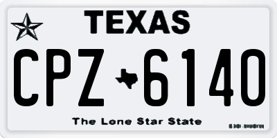 TX license plate CPZ6140