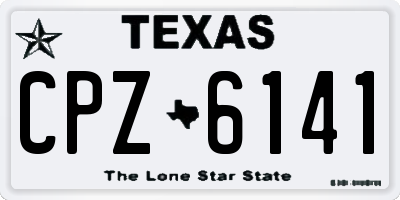 TX license plate CPZ6141