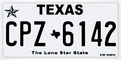 TX license plate CPZ6142