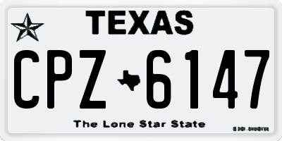 TX license plate CPZ6147