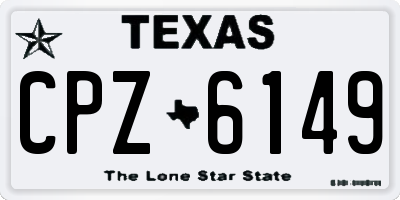 TX license plate CPZ6149