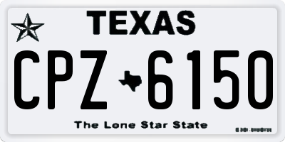 TX license plate CPZ6150