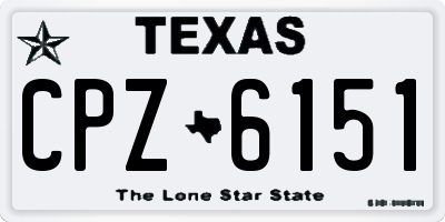 TX license plate CPZ6151