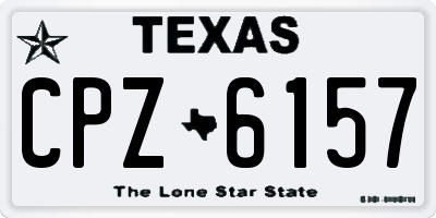 TX license plate CPZ6157