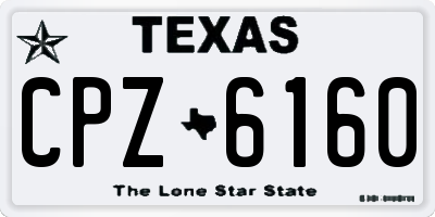 TX license plate CPZ6160