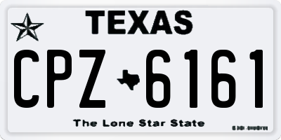 TX license plate CPZ6161