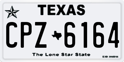 TX license plate CPZ6164