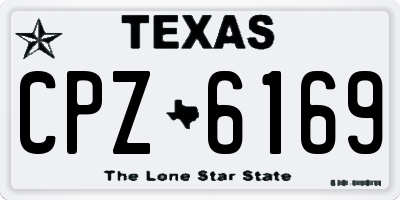 TX license plate CPZ6169