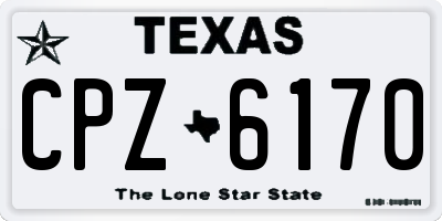 TX license plate CPZ6170