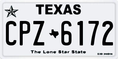 TX license plate CPZ6172