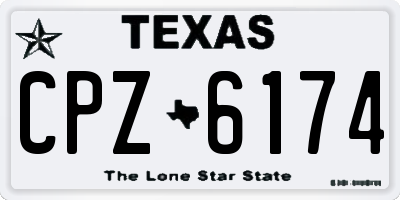 TX license plate CPZ6174