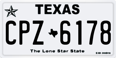 TX license plate CPZ6178