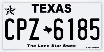 TX license plate CPZ6185