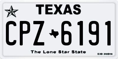 TX license plate CPZ6191